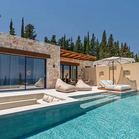 Nousa Villas, Private Luxury Retreat With Ionian Sea Views - By Mana Gers Willa Volímai