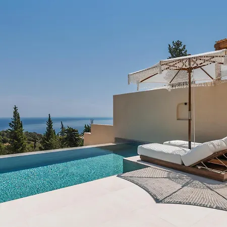 Nousa Villas, Private Luxury Retreat With Ionian Sea Views - By Mana Gers Willa Volímai
