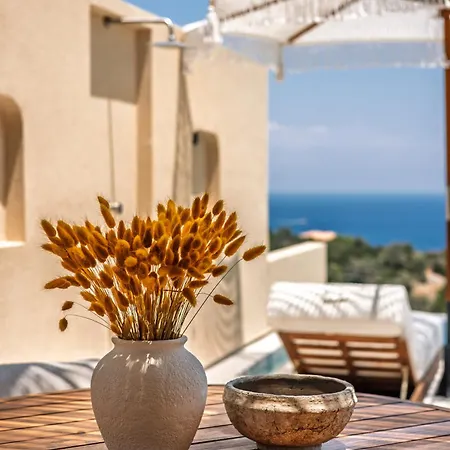 Nousa Villas, Private Luxury Retreat With Ionian Sea Views - By Mana Gers Willa Volímai