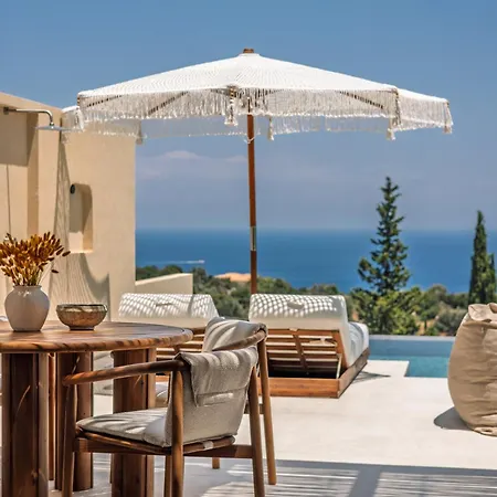 Nousa Villas, Private Luxury Retreat With Ionian Sea Views - By Mana Gers Volímai