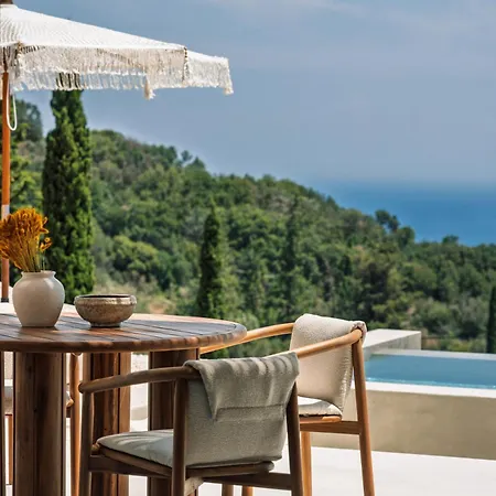 Nousa Villas, Private Luxury Retreat With Ionian Sea Views - By Mana Gers Willa Volímai