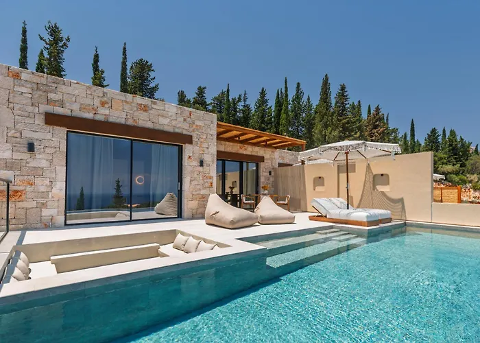 Nousa Villas, Private Luxury Retreat With Ionian Sea Views - By Mana Gers Vilă Volímai