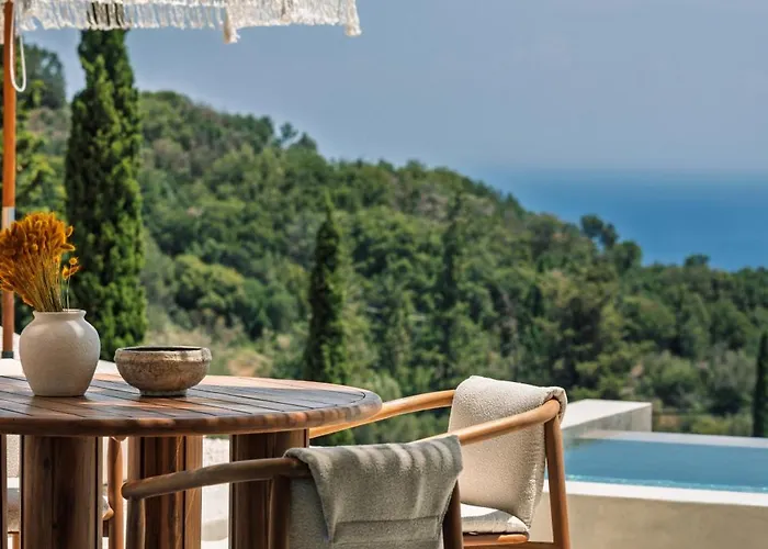 Nousa Villas, Private Luxury Retreat With Ionian Sea Views - By Mana Gers Vilă Volímai