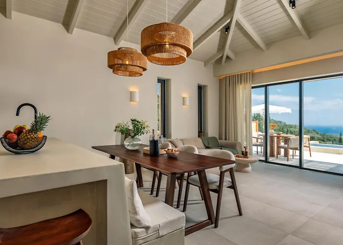 Nousa Villas, Private Luxury Retreat With Ionian Sea Views - By Mana Gers Vilă Volímai