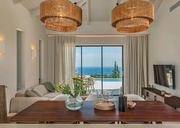 Nousa Villas, Private Luxury Retreat With Ionian Sea Views - By Mana Gers Volímai